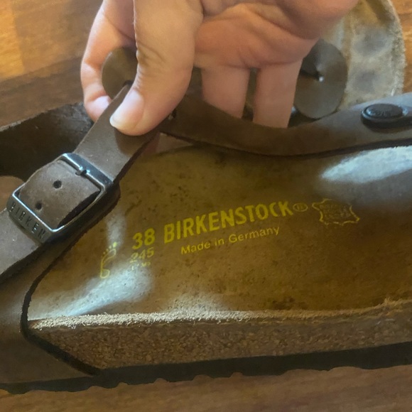 Birkenstock Kairo Habana Brown Ankle Strap Slingback Leather Sandals 38 - Picture 3 of 11